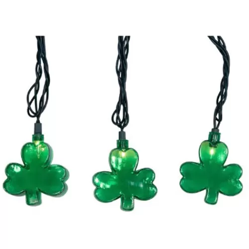 Lights And Lite-Up Decor>Tannenbaum Holiday Shop 10-Light Shamrock Light Set