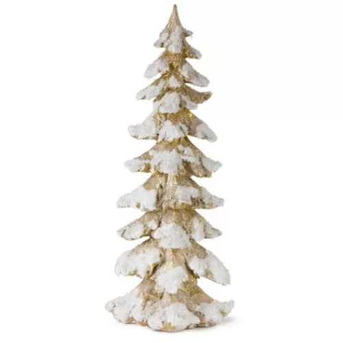 Indoor Decor^Tannenbaum Holiday Shop 18" Gold Snowy Tree