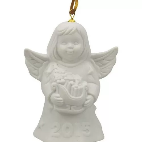 Angels Figurines And Ornaments>Tannenbaum Holiday Shop 2015 Annual Goebel Bell, Bisque White