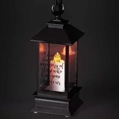 Lights And Lite-Up Decor>Tannenbaum Holiday Shop 5" Black Memorial Lantern