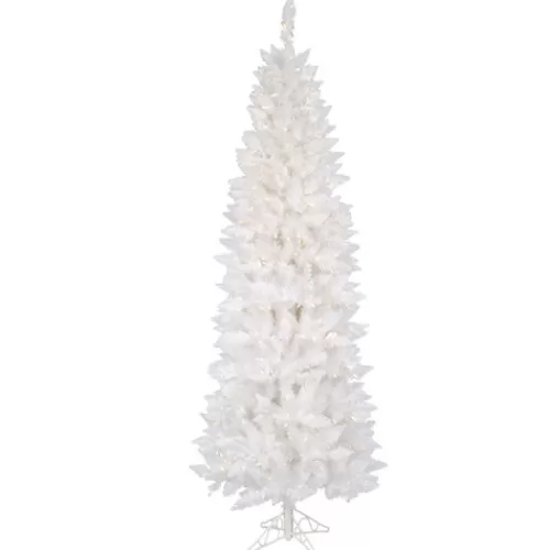 Trees And Tree Skirts>Tannenbaum Holiday Shop 5' Sparkle White Spruce Pencil Tree