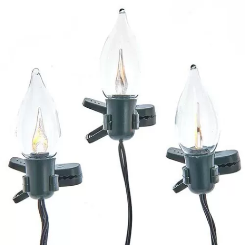 Lights And Lite-Up Decor>Tannenbaum Holiday Shop 7-Light Battery-Operated Flicker Flame Led Light Set With Clips