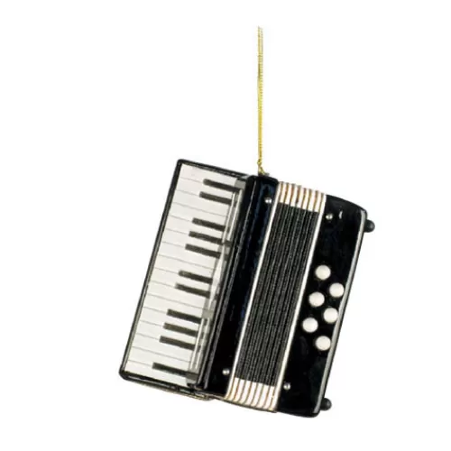 Music Ornaments>Tannenbaum Holiday Shop Accordian Black Ornament