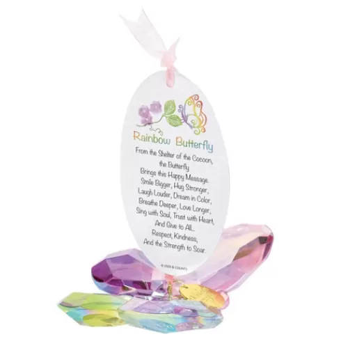 Animal Ornaments^Tannenbaum Holiday Shop Acrylic Rainbow Butterfly With Poem