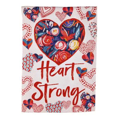 Valentines Day>Tannenbaum Holiday Shop American Heart Association Heart Strong Garden Flag