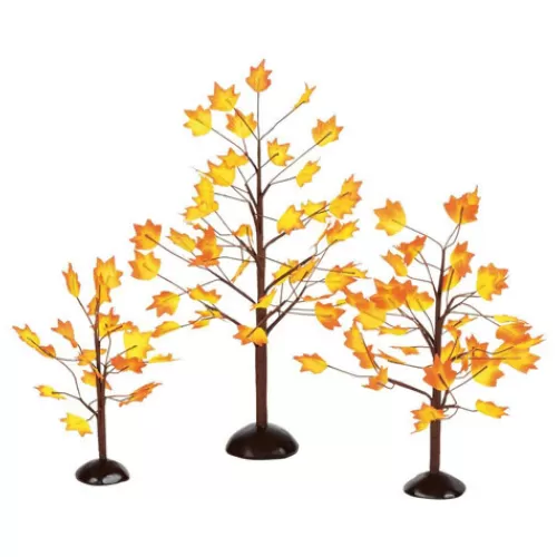 Department 56 - Villages^Tannenbaum Holiday Shop Autumn Maple Trees, Set Of 3