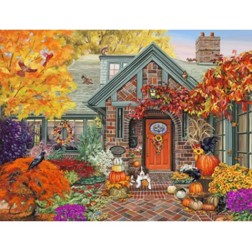 Books & Puzzles>Tannenbaum Holiday Shop Autumn Welcome Jigsaw Puzzle, 1000 Pcs