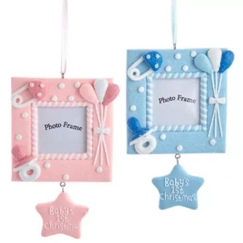 Personalizable Ornaments>Tannenbaum Holiday Shop Baby's 1St Christmas Picture Frame Ornaments, 2A