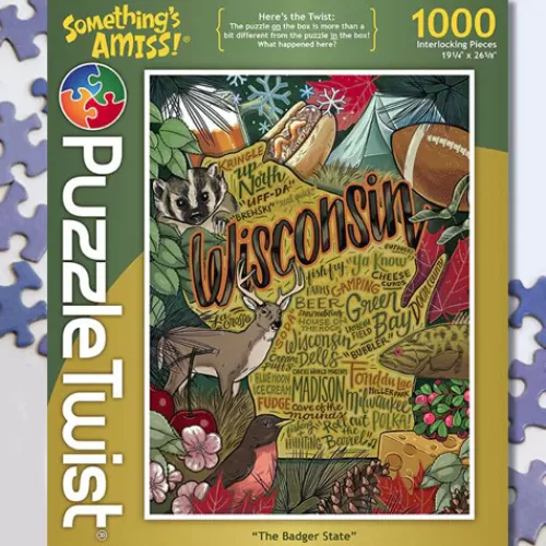 Puzzles And Toys>Tannenbaum Holiday Shop Badger State 1000 Pc Puzzle