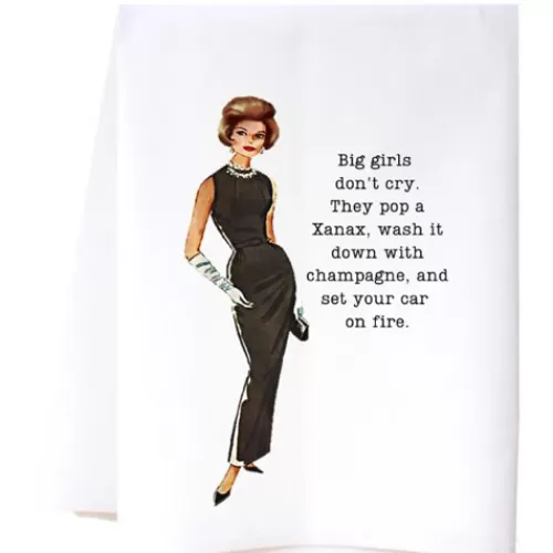 Towels>Tannenbaum Holiday Shop Big Girls Don'T Cry Flour Sack Towel