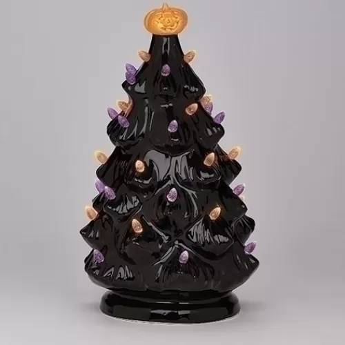 Lights And Lite-Up Decor>Tannenbaum Holiday Shop Black Lit Ceramic Tree, Large