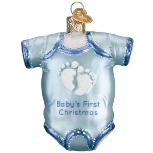 Baby Ornaments And Gifts^Tannenbaum Holiday Shop Blue Baby Onsie