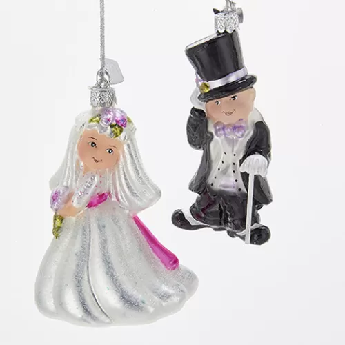 Wedding Ornaments And Gifts>Tannenbaum Holiday Shop Bride And Groom Ornaments 2 Piece