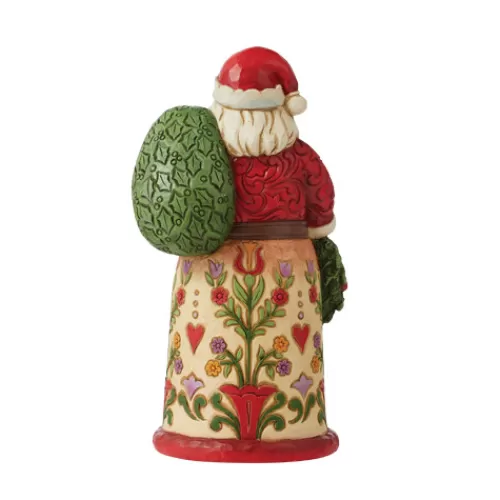 Santa Figurines>Tannenbaum Holiday Shop Bringing Christmas Home - Santa With Wreath And Bag