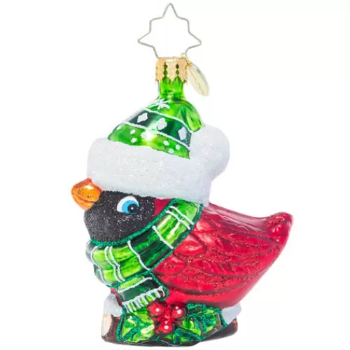 Animal Ornaments^Tannenbaum Holiday Shop Bundled-Up Feathered Friend Gem