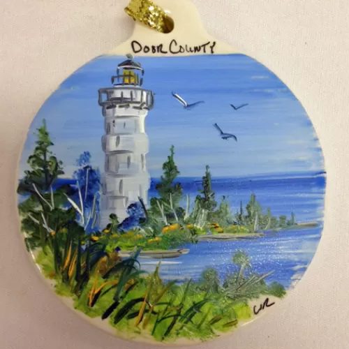 Door County Ornaments And Gifts>Tannenbaum Holiday Shop Cana Island Flat Ornament