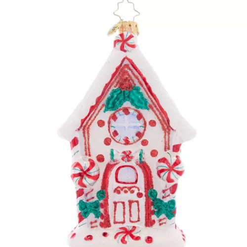 Gingerbread Ornaments, Houses, And Decor>Tannenbaum Holiday Shop Candy Cane Chalet