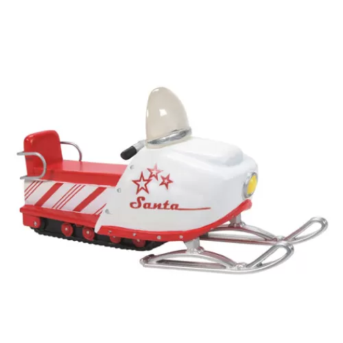 Department 56 - Villages^Tannenbaum Holiday Shop Candy Cane Snowmobile