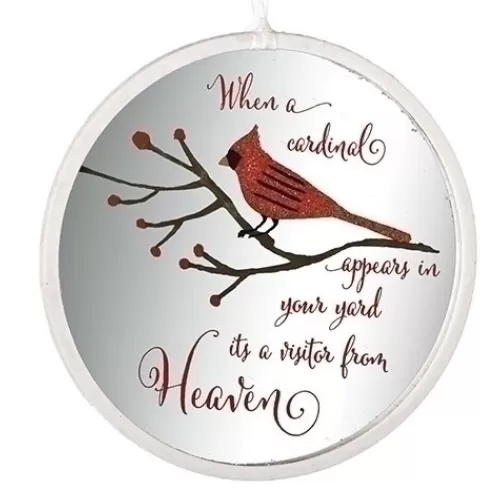 Animal Ornaments^Tannenbaum Holiday Shop Cardinal Visitor From Heaven Disc Ornament