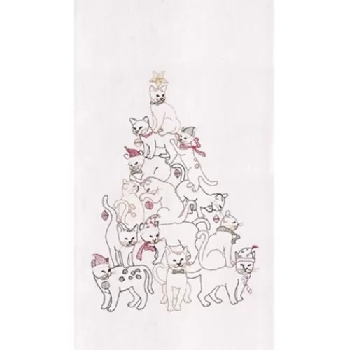 Towels>Tannenbaum Holiday Shop Cat Tree Towel