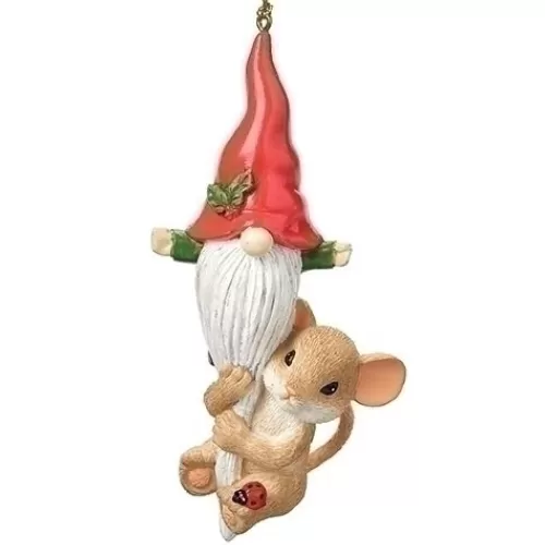 Animal Ornaments^Tannenbaum Holiday Shop Charming Tails Gnome With Mouse Ornament