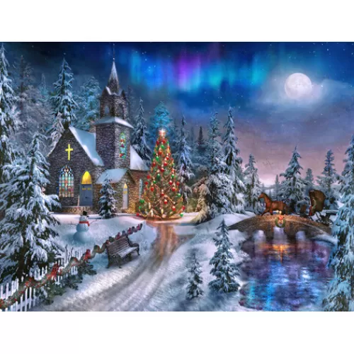 Puzzles And Toys>Tannenbaum Holiday Shop Christmas Night - 1000 Piece Puzzle