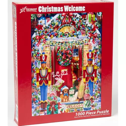 Puzzles And Toys>Tannenbaum Holiday Shop Christmas Welcome Jigsaw Puzzle 1000 Piece