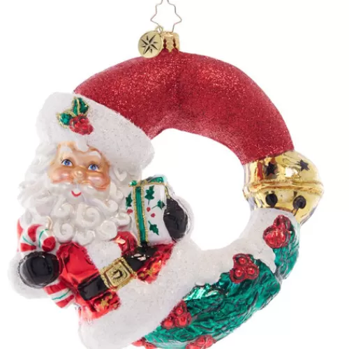 Santa Ornaments^Tannenbaum Holiday Shop Christmas Wishes Santa Wreath