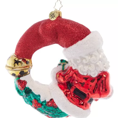 Santa Ornaments^Tannenbaum Holiday Shop Christmas Wishes Santa Wreath