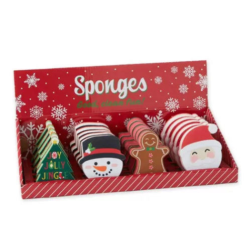 Towels>Tannenbaum Holiday Shop Classic Christmas Sponges, 4A