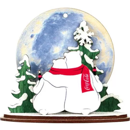 Animal Ornaments^Tannenbaum Holiday Shop Coca-Cola Polar Bear Moon Watch Ornament