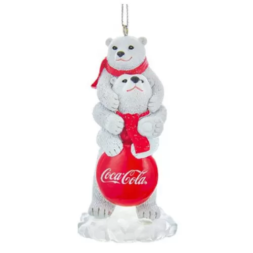 Animal Ornaments^Tannenbaum Holiday Shop Coca-Cola® Polar Bears With Sign Ornament