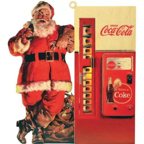 Santa Ornaments^Tannenbaum Holiday Shop Coca-Cola Santa Coke Machine Ornament