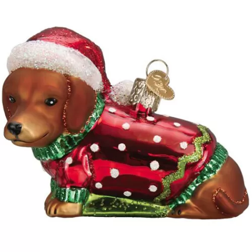 Animal Ornaments^Tannenbaum Holiday Shop Dashing Dachshund Puppy