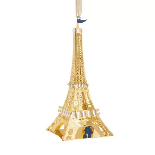 Travel And Destination Ornaments>Tannenbaum Holiday Shop Eiffel Tower Premium Metal Ornament