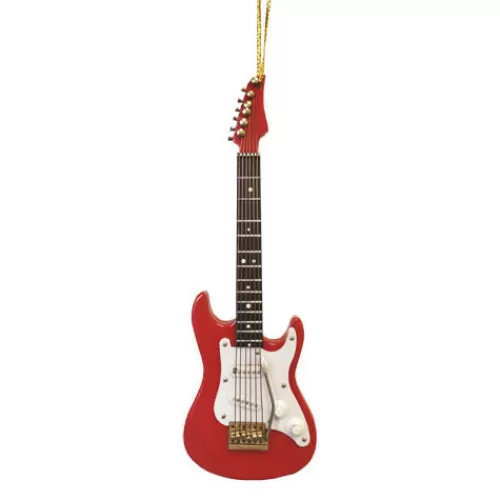 Music Ornaments>Tannenbaum Holiday Shop Electric Guitar - Red Ornament