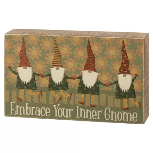 Indoor Decor^Tannenbaum Holiday Shop Embrace Your Inner Gnome Box Sign