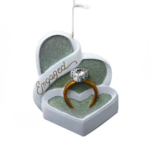 Wedding Ornaments And Gifts>Tannenbaum Holiday Shop Engagement Ring Ornament For Personalization