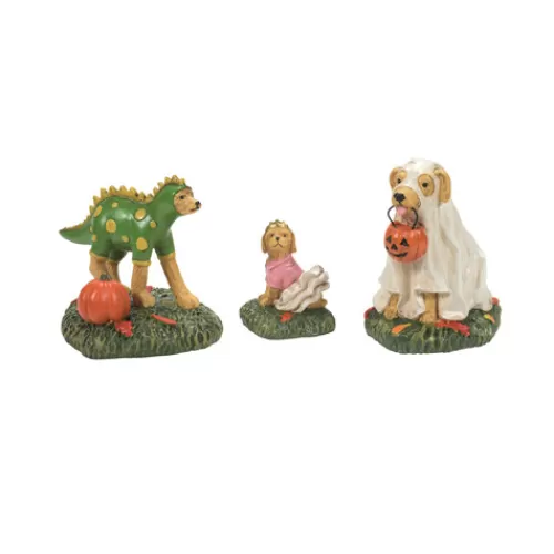 Department 56 - Halloween Village>Tannenbaum Holiday Shop Family Halloween Pets St/3