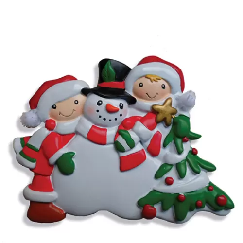 Snowman Ornaments>Tannenbaum Holiday Shop Family Of 2 Making A Snowman