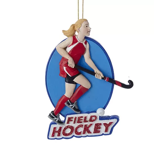 Sport Ornaments>Tannenbaum Holiday Shop Field Hockey Girl Ornament