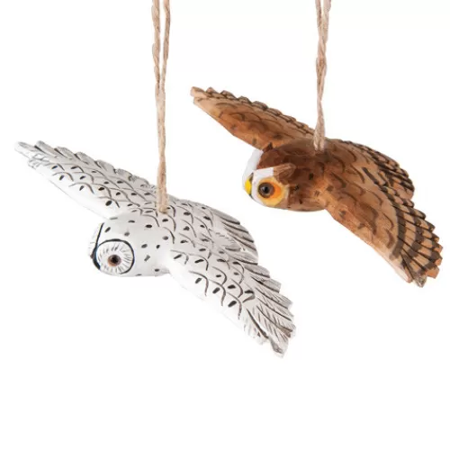 Animal Ornaments^Tannenbaum Holiday Shop Flying Owl Ornament, A/2