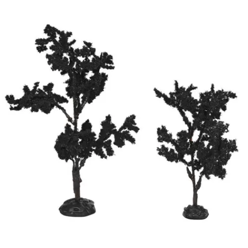 Department 56 - Halloween Village>Tannenbaum Holiday Shop Foreboding Crowns Tree Set Of 2