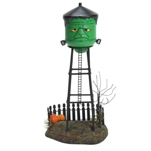 Department 56 - Halloween Village>Tannenbaum Holiday Shop Frankenstein's Water Tower