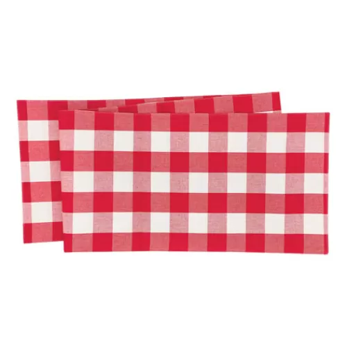 Tabletop And Dishes>Tannenbaum Holiday Shop Franklin Red Table Runner