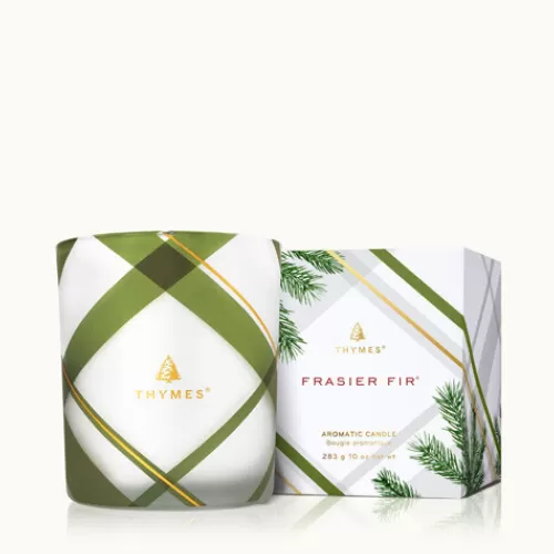 Candles And Home Fragrances^Tannenbaum Holiday Shop Frasier Fir Frosted Plaid Medium Candle