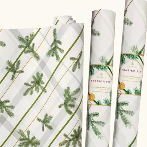 Candles And Home Fragrances^Tannenbaum Holiday Shop Frasier Fir Frosted Plaid Wrapping Paper