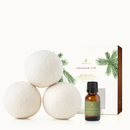 Candles And Home Fragrances^Tannenbaum Holiday Shop Frasier Fir Wool Dryer Balls & Fragrance Oil Set