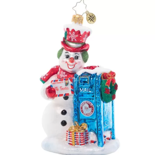 Snowman Ornaments>Tannenbaum Holiday Shop Frosty Letter Delivery