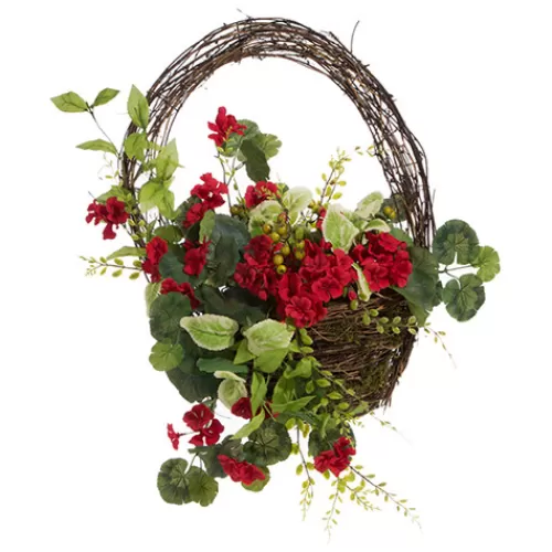 Floral, Wreaths, And Garlands>Tannenbaum Holiday Shop Geranium Wall Basket